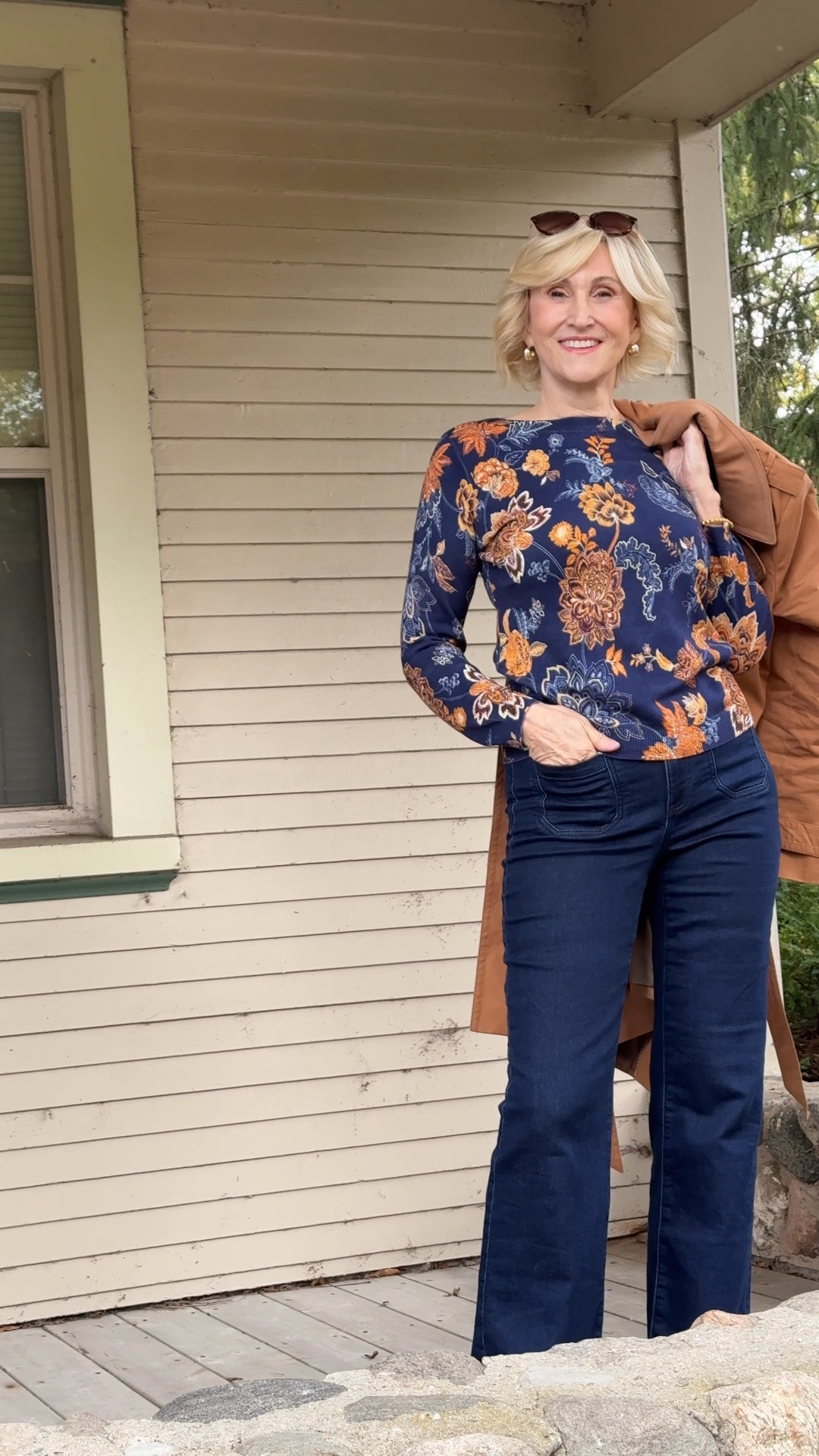 #talbotspartner You can’t go wrong with a classic trenchcoat, and this fall it comes in this gorgeous cognac color. Add dark denim jeans like this cozy knit pair with the cute patch pockets + this elegant navy and cognac sweater and watch the compliments roll in. Navy is such a fresh change from black! I’m wearing size small trenchcoat and sweater, and size 4 jeans.

Talbots Friends & Family Event: 30% OFF Entire Purchase  10/12-10/21

#talbots #ad
@talbotsofficial