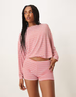 ASOS DESIGN micro shorts in red and white stripes - part of a set | ASOS | ASOS (Global)