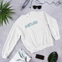 Portland Crewneck Sweatshirt Vintage Retro Gift For Men Or Women | Etsy (US)