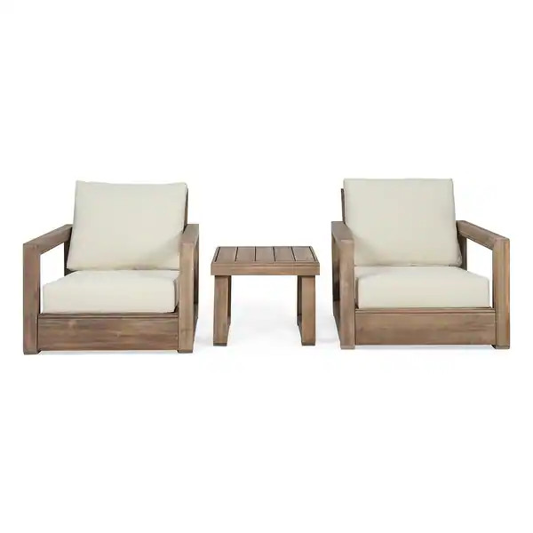 Westchester Acacia Wood Chat Set by Christopher Knight Home | Bed Bath & Beyond