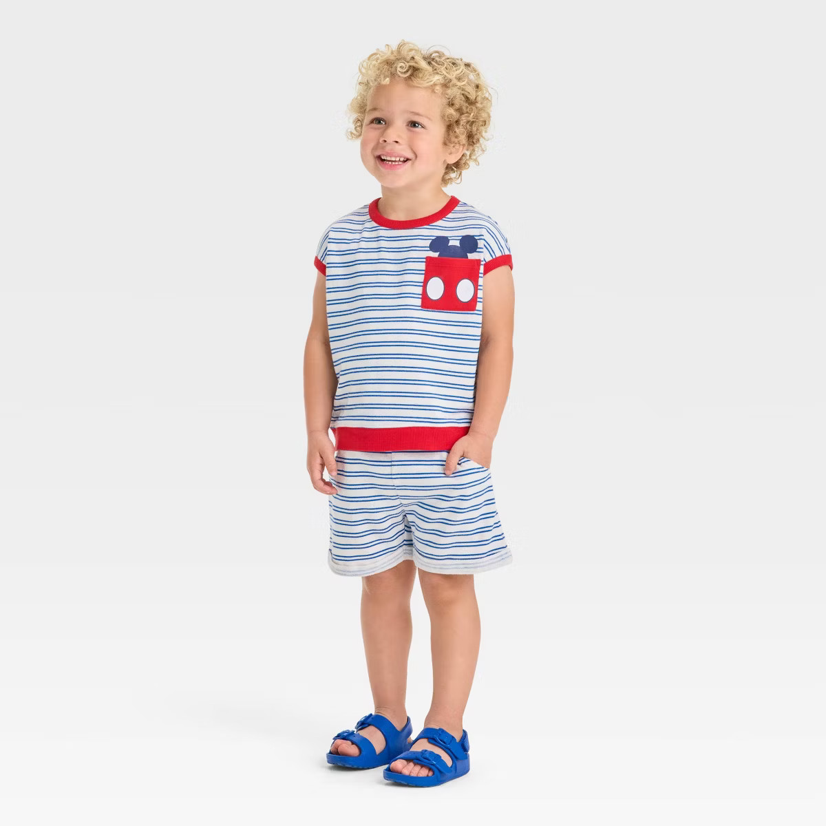 Toddler Boys' 2pc Disney Mickey Mouse Tank and Shorts Set - Red/Blue | Target