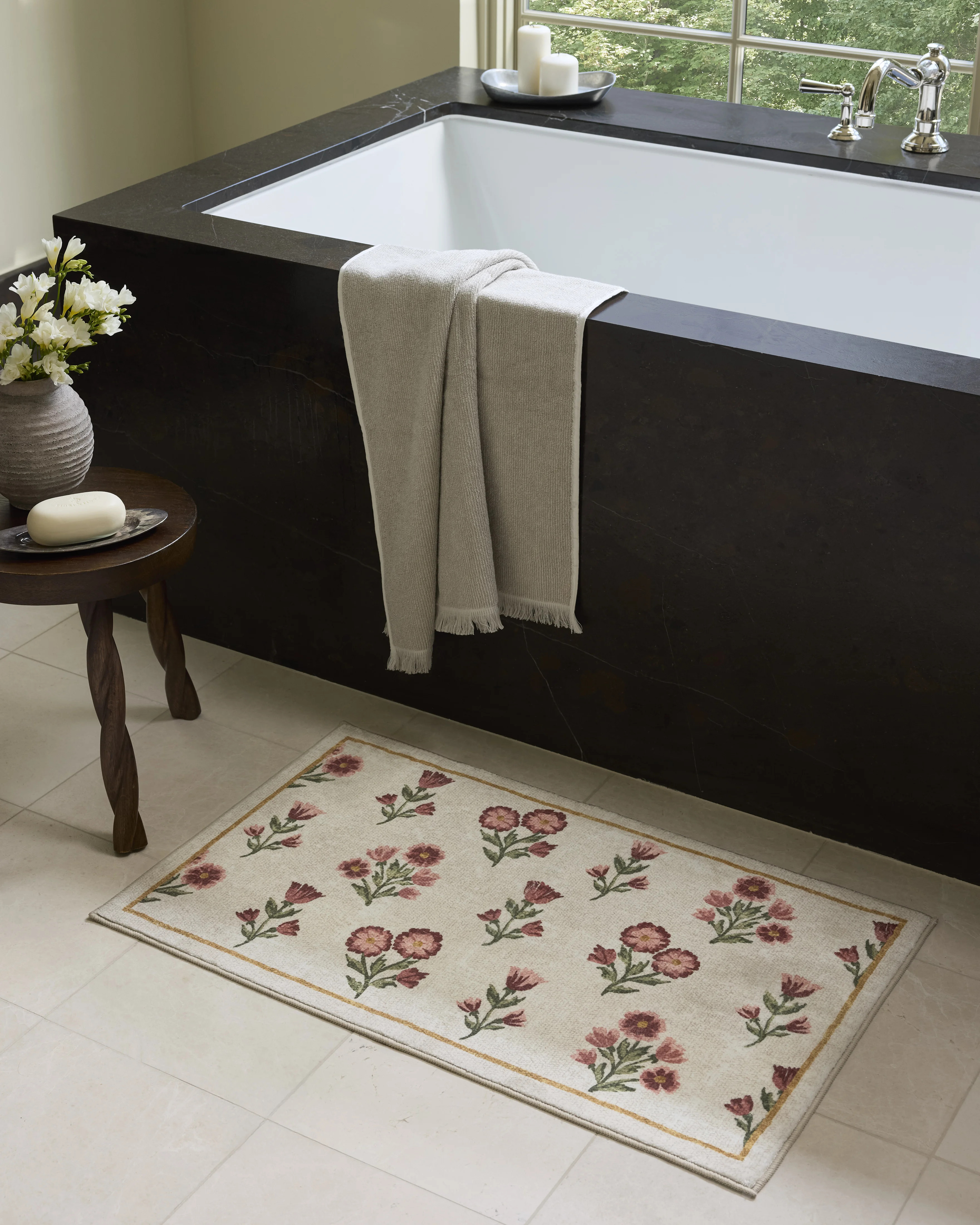 Chris Loves Julia x Loloi Clove Ivory / Rose Bath Mat | Wayfair | Wayfair North America