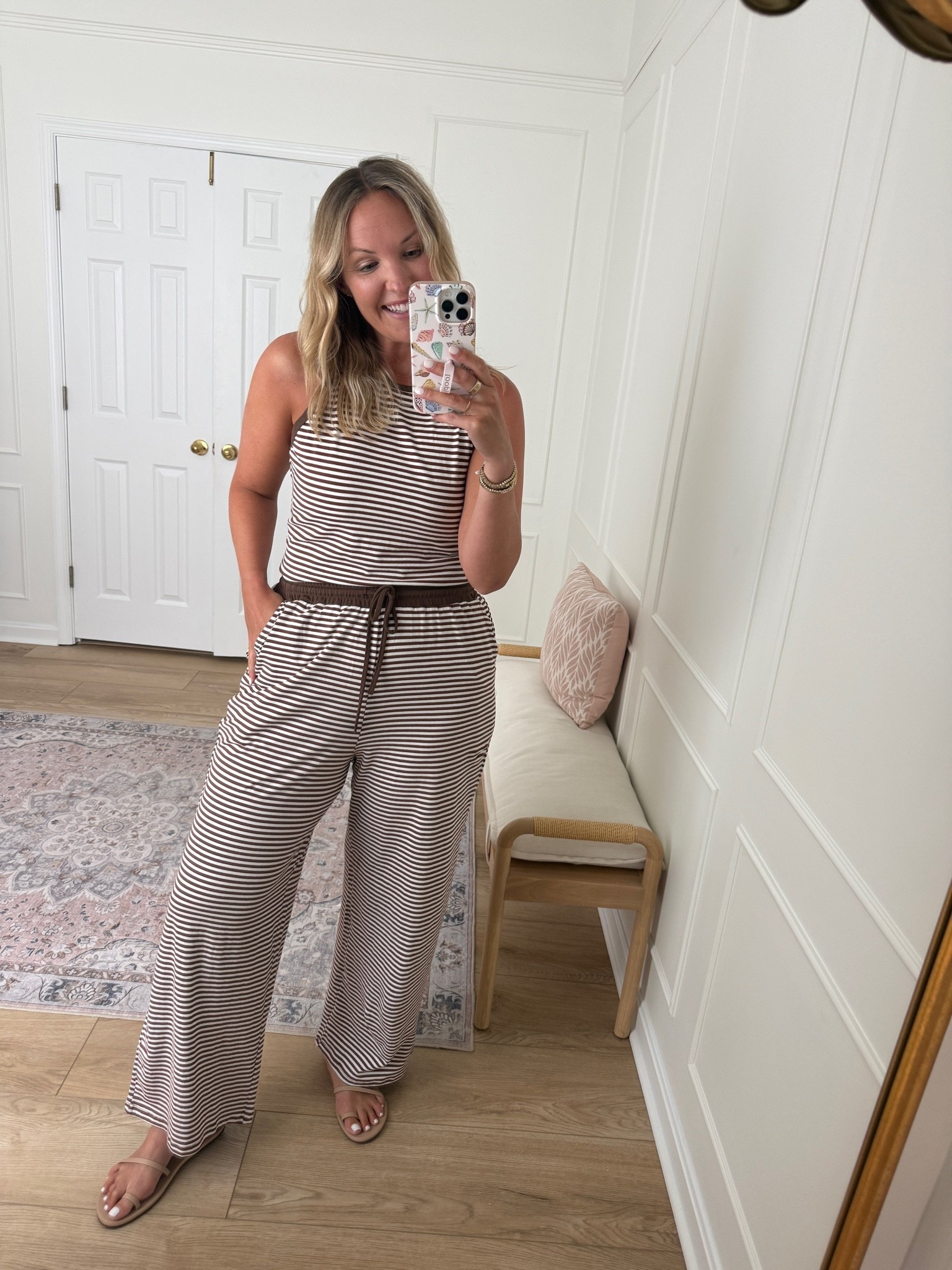 Fall lounge set - matching outfit - wearing a large
