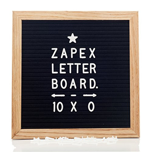 Zapex - Felt Letter Board - Changeable Letters, Numbers, Signs & Symbols | Premium Quality Oak Wood  | Amazon (US)