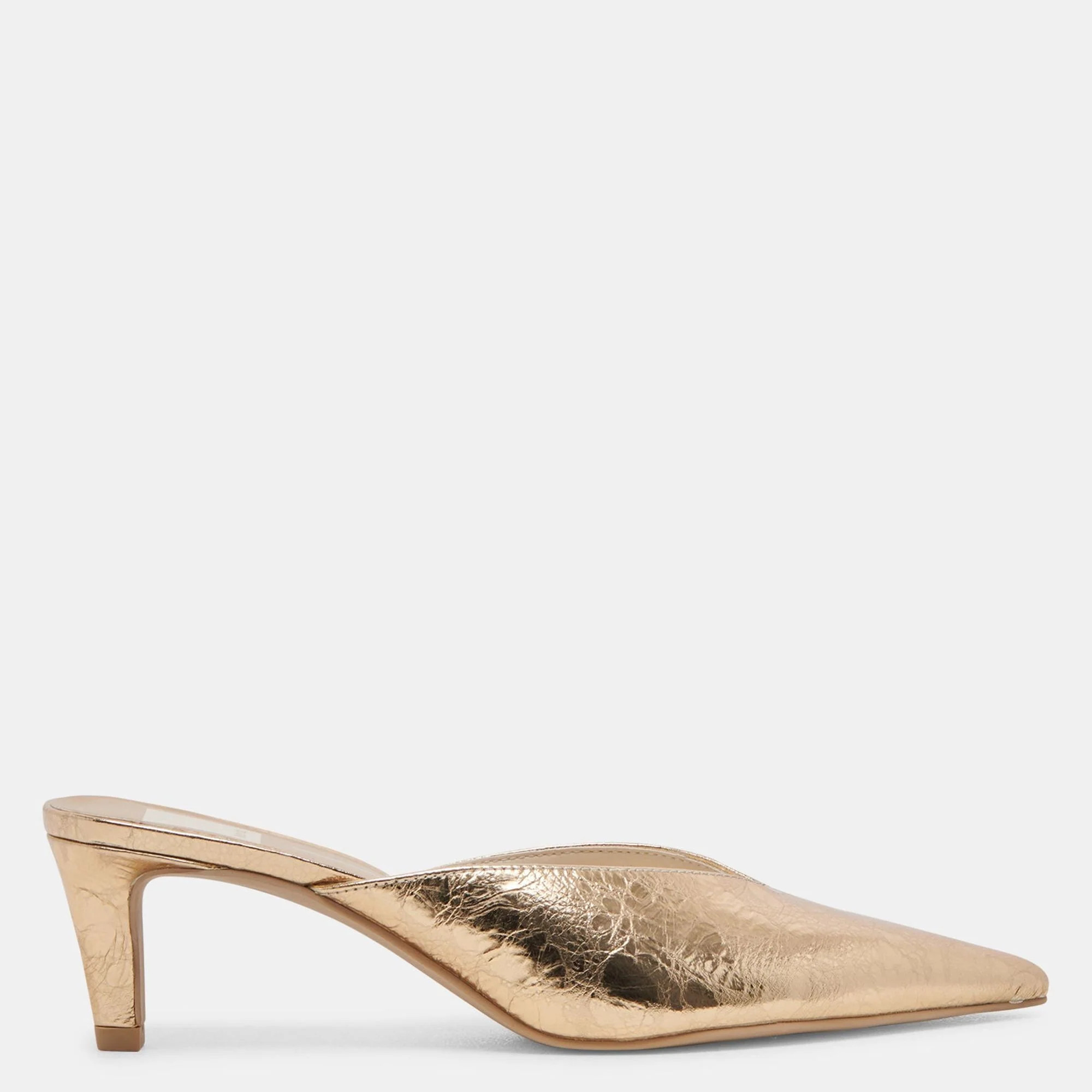 Sarina Heels Beige Crinkle Patent | Shop Simon