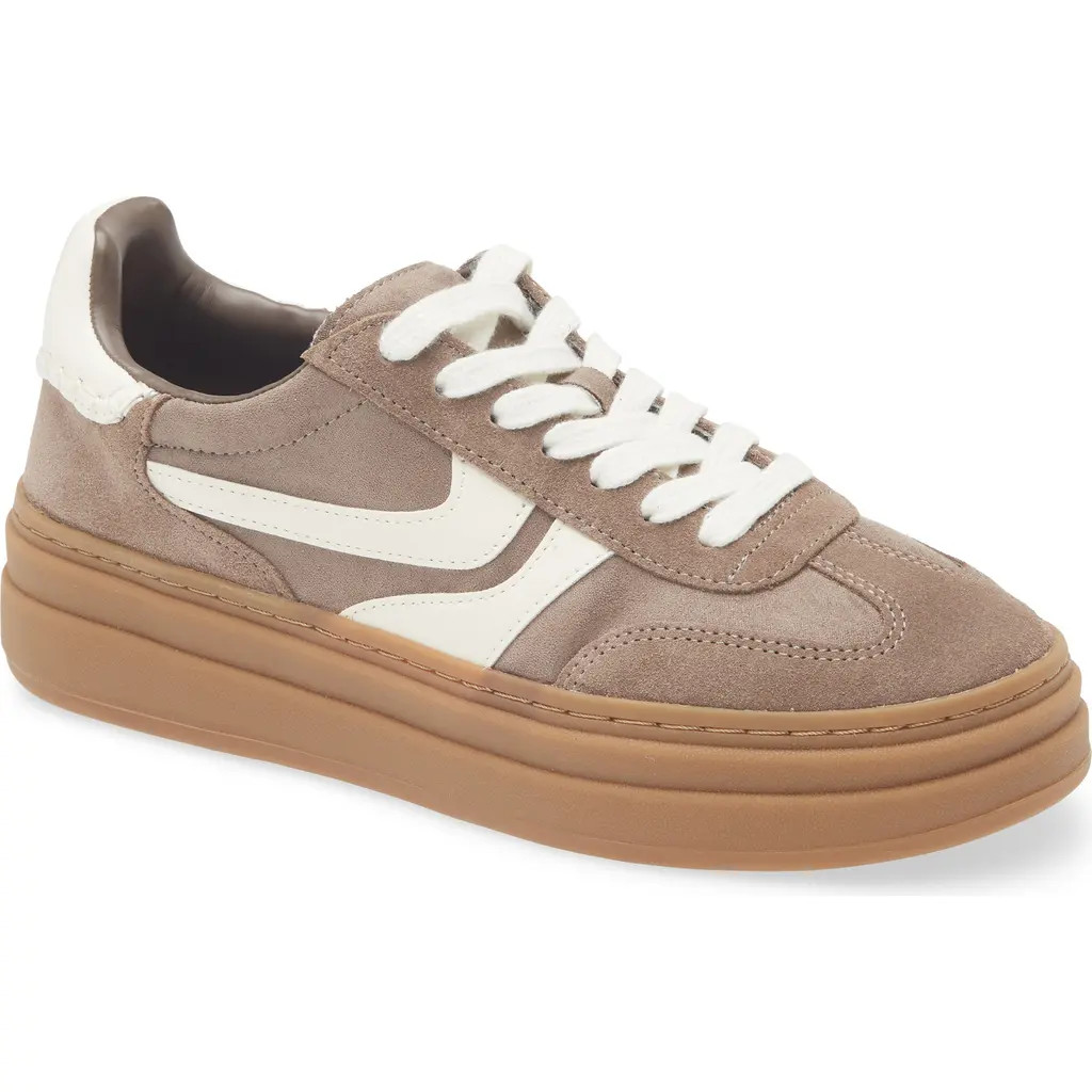 Steve Madden Dodge Platform Sneaker in Taupe Suede at Nordstrom, Size 7.5 | Nordstrom