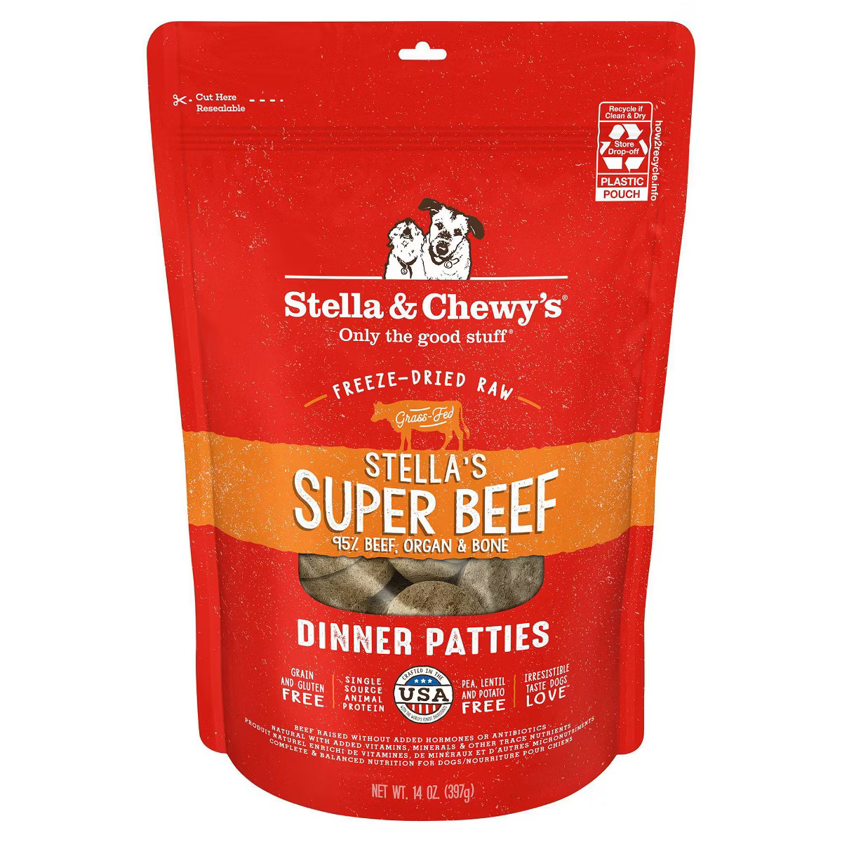 Stella & Chewy's Beef Flavor Freeze-Dried Patties Dry Dog Food - 14oz | Target