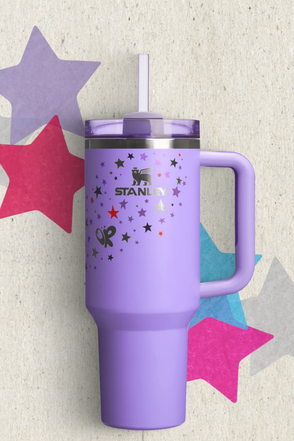 Olivia Rodrigo has teamed up with Stanley to release a special edition of their popular 40-ounce Quencher tumbler. This collaboration features a lavender cup adorned with silver stars, reflecting the cosmic aesthetic of Rodrigo’s “Sour” album. Rodrigo has mentioned that she was “TikTok-influenced” to purchase her original Stanley cup and has now designed her own version, which will be available July 9th

#LTKKids #LTKFitness #LTKActive