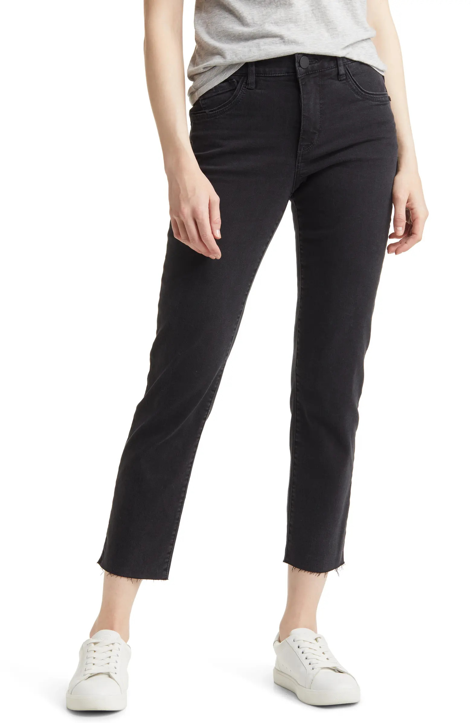 'Ab'Solution Raw Hem Slim Straight Leg Jeans | Nordstrom