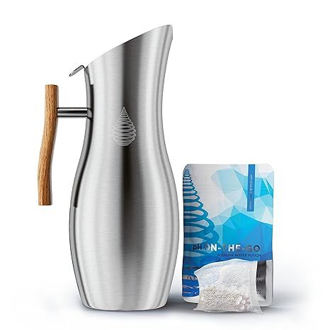 Invigorated Water pH Vitality Alkaline Water Filter Pitcher for Drinking Water Stainless Steel - ... | Amazon (US)