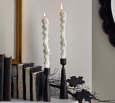 Skull Taper Candle - Set of 6 | Pottery Barn (US)