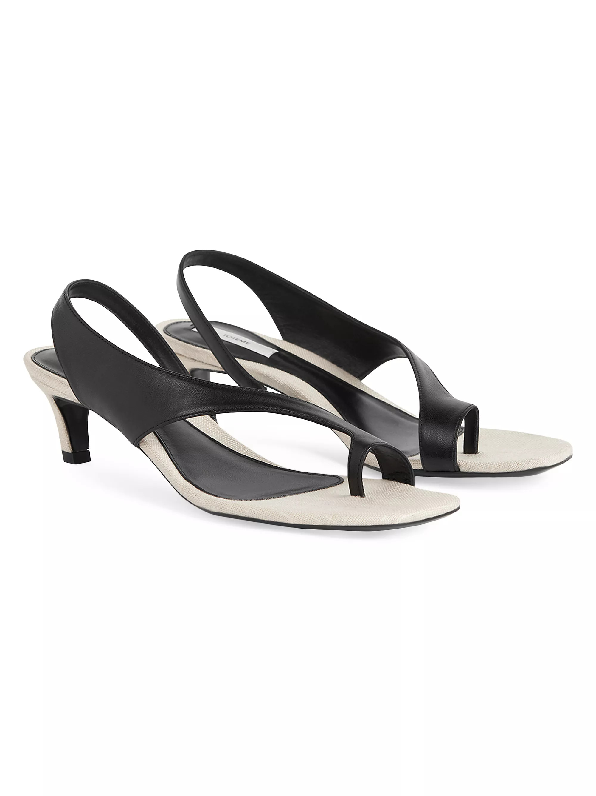 40MM Sculptural Leather Slingback Sandals | Saks Fifth Avenue