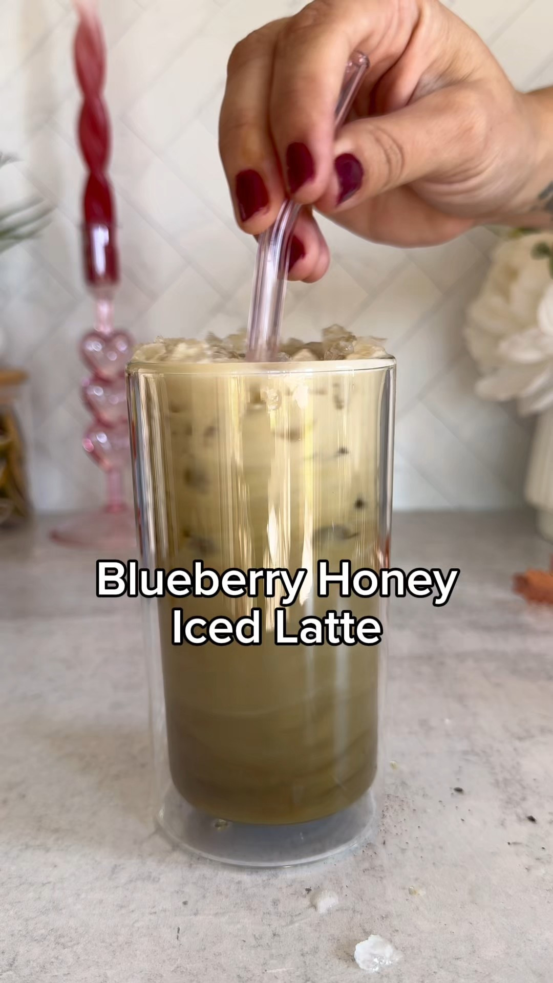Blueberry Honey Iced Latte Recipe ☕✨

Sweet, creamy, and perfectly refreshing—this blueberry honey iced latte is a must-try! Made with fresh espresso, blueberry syrup, and a touch of honey, it’s the perfect coffee treat.

☕ What You Need:
	•	2oz espresso
	•	1oz blueberry syrup
	•	1oz honey
	•	4-6oz oat milk
	•	Ice



#LTKFindsUnder100 #LTKWatchNow #LTKHome