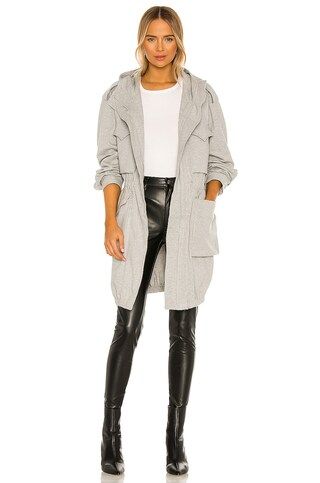 Norma Kamali X REVOLVE Hooded Cargo Jacket in Heather Grey from Revolve.com | Revolve Clothing (Global)