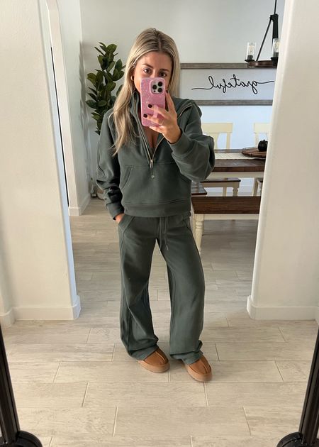 Lululemon set. Love this color for fall and the holidays 😍
Lululemon scuba hoodie xs/s
Wide leg pants size 2
Ugg tazz went up a size 
Fall outfit 
Fall matching sets #LTKunder100 #LTKunder50

#LTKshoecrush