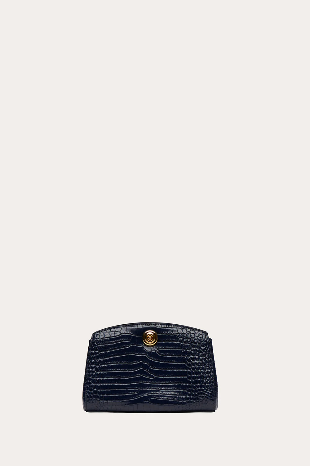 Pushlock Clutch Navy Croc | LITTLE LIFFNER