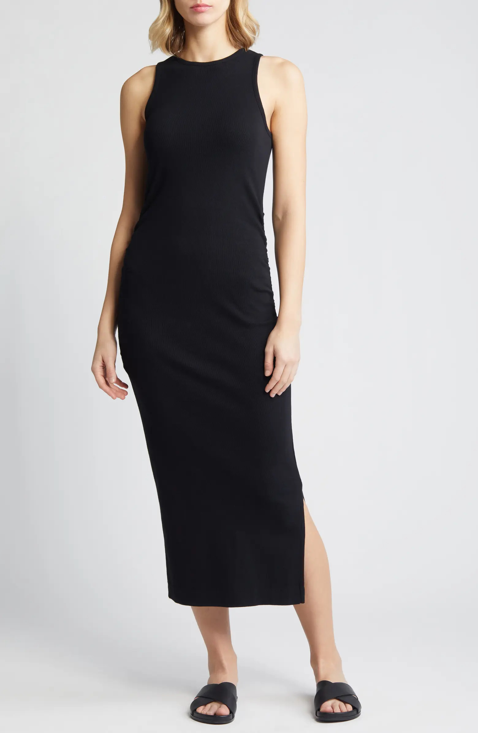 Caslon® Ruched Tank Midi Dress | Nordstrom | Nordstrom