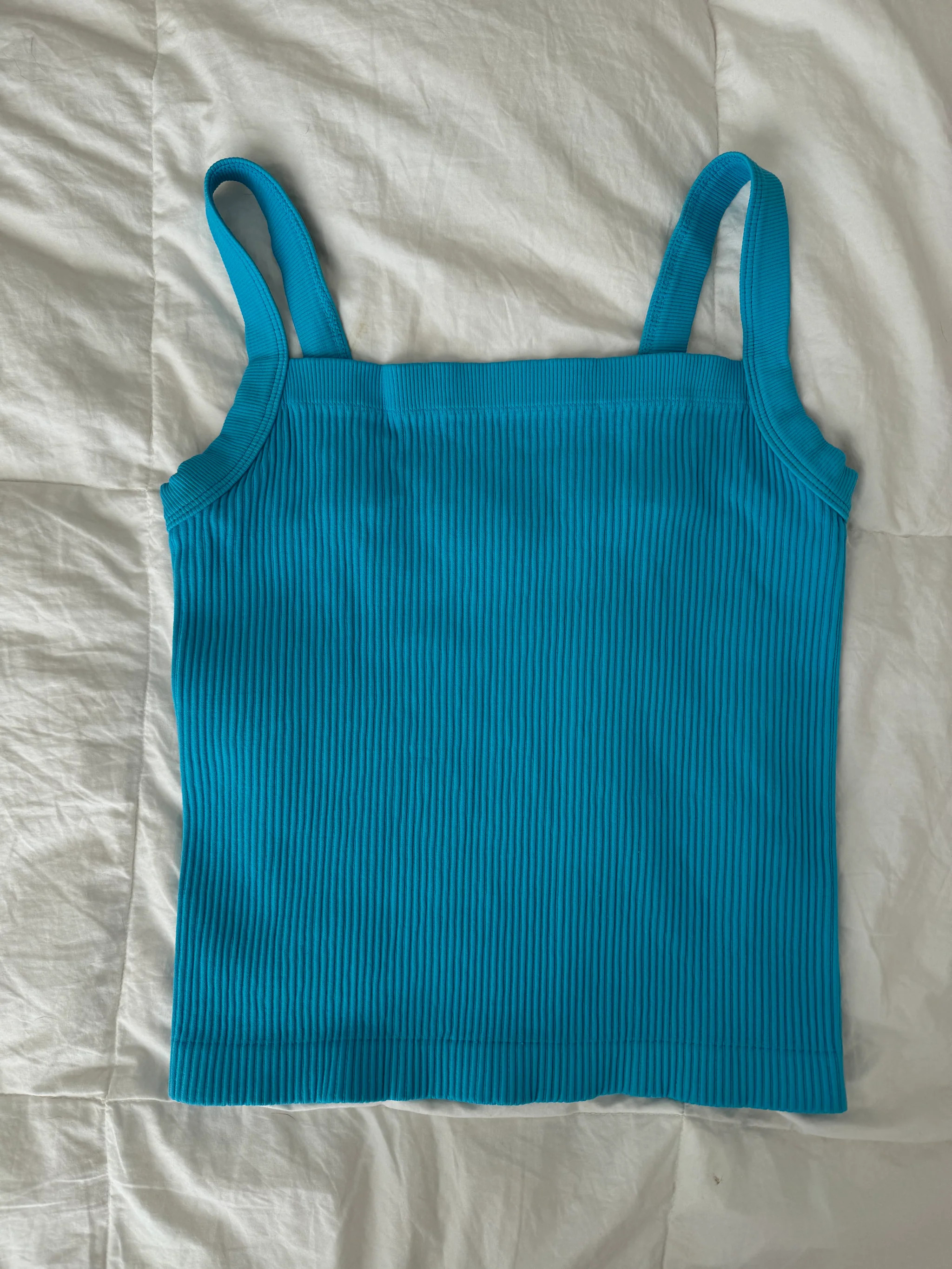SQUARE NECK RIBBED TANK | Olivelynn Designs