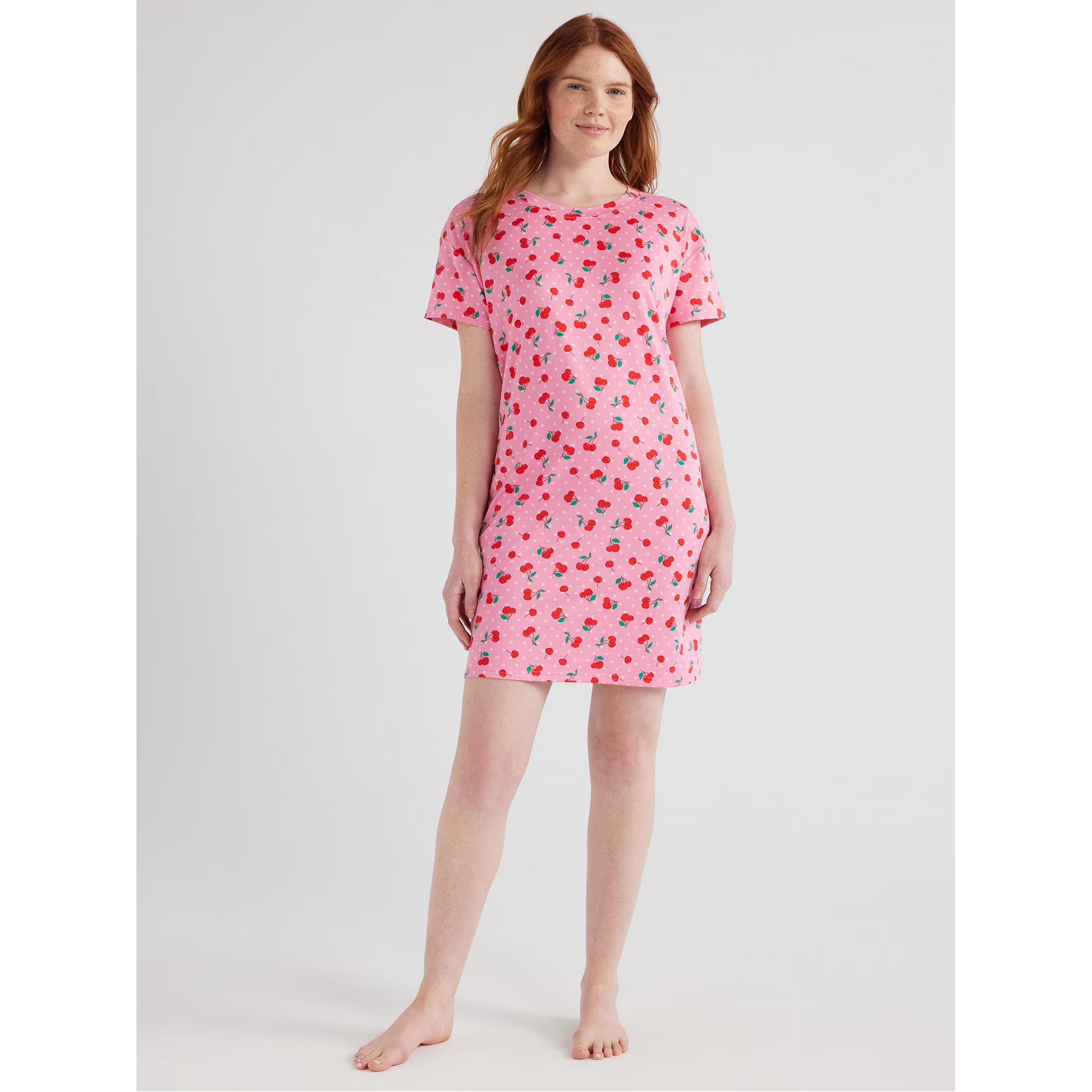 Joyspun Women's Short Sleeve Sleepshirt, Sizes S/M to 2X/3X - Walmart.com | Walmart (US)
