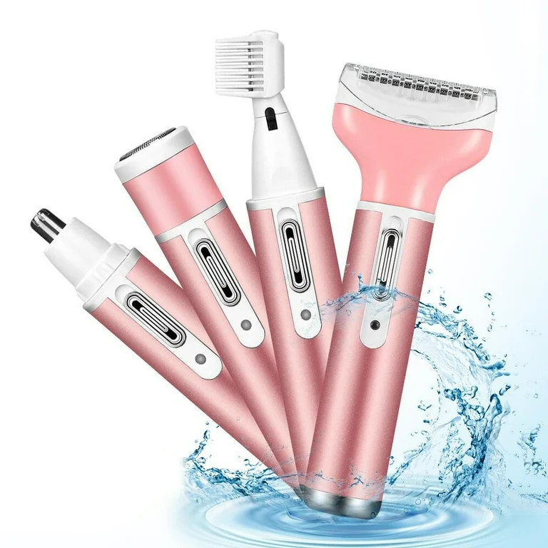 4 in 1 Women Electric Shaver Rechargeable Waterproof Razor Painless Epilator Body Hair Remover No... | Walmart (US)