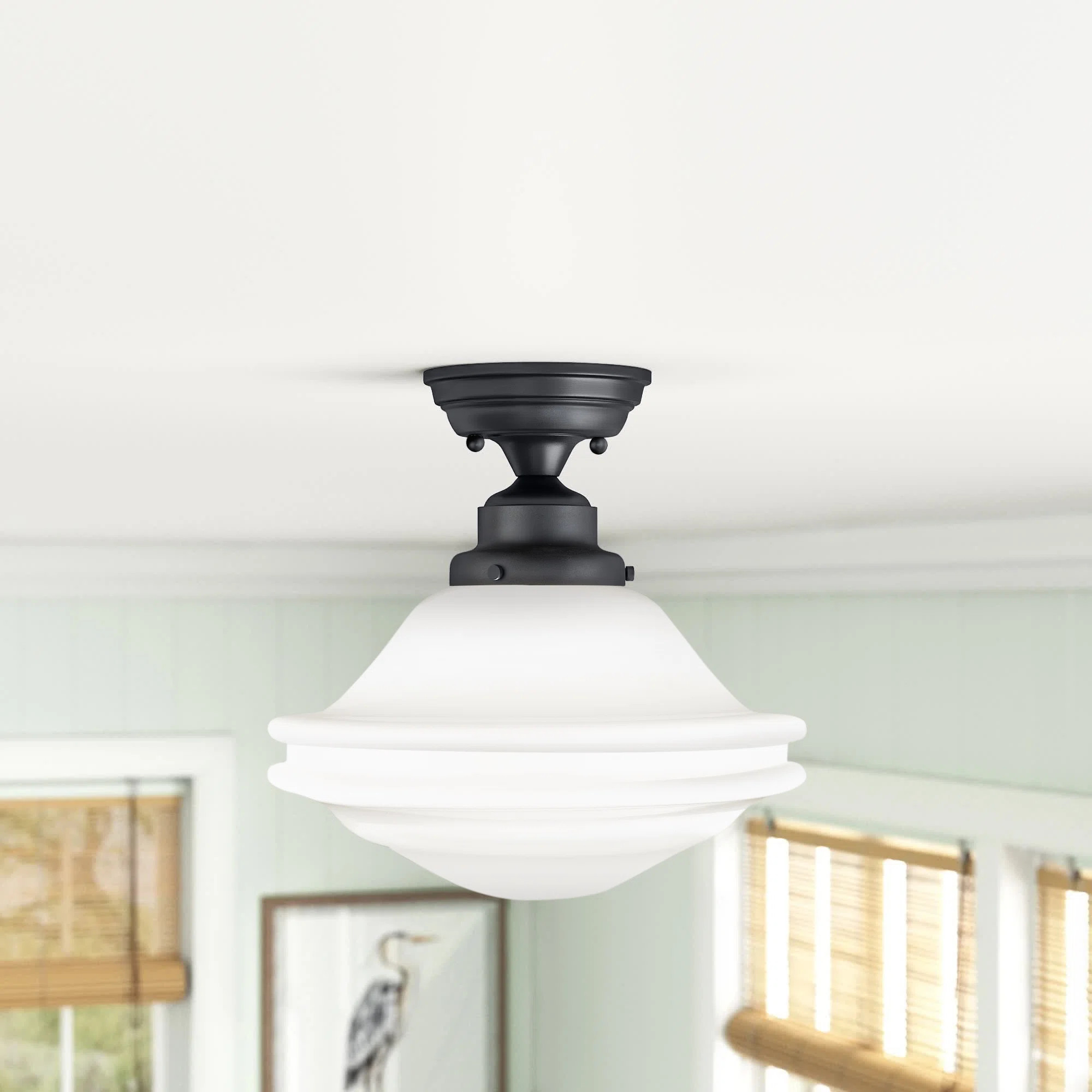 Mandy Glass Semi Flush Mount | Wayfair North America