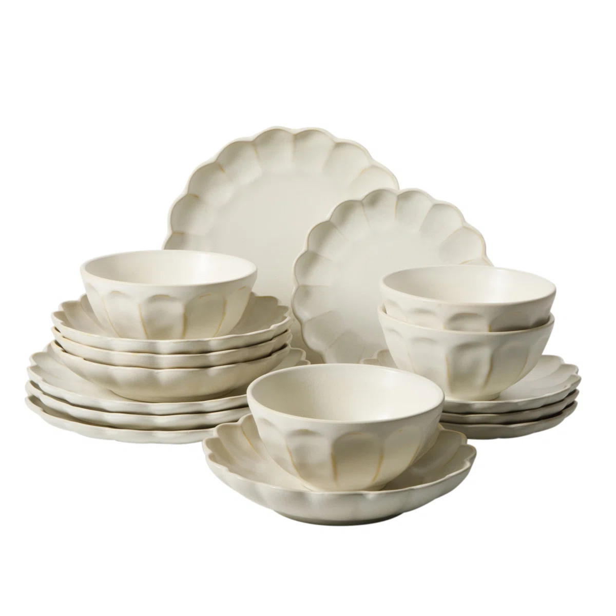 Bloomhouse - 2 Time Oprah's Favorite Things - Yuelu Bloom Dinnerware Set - Scallop Embossed 16 Pi... | Wayfair North America