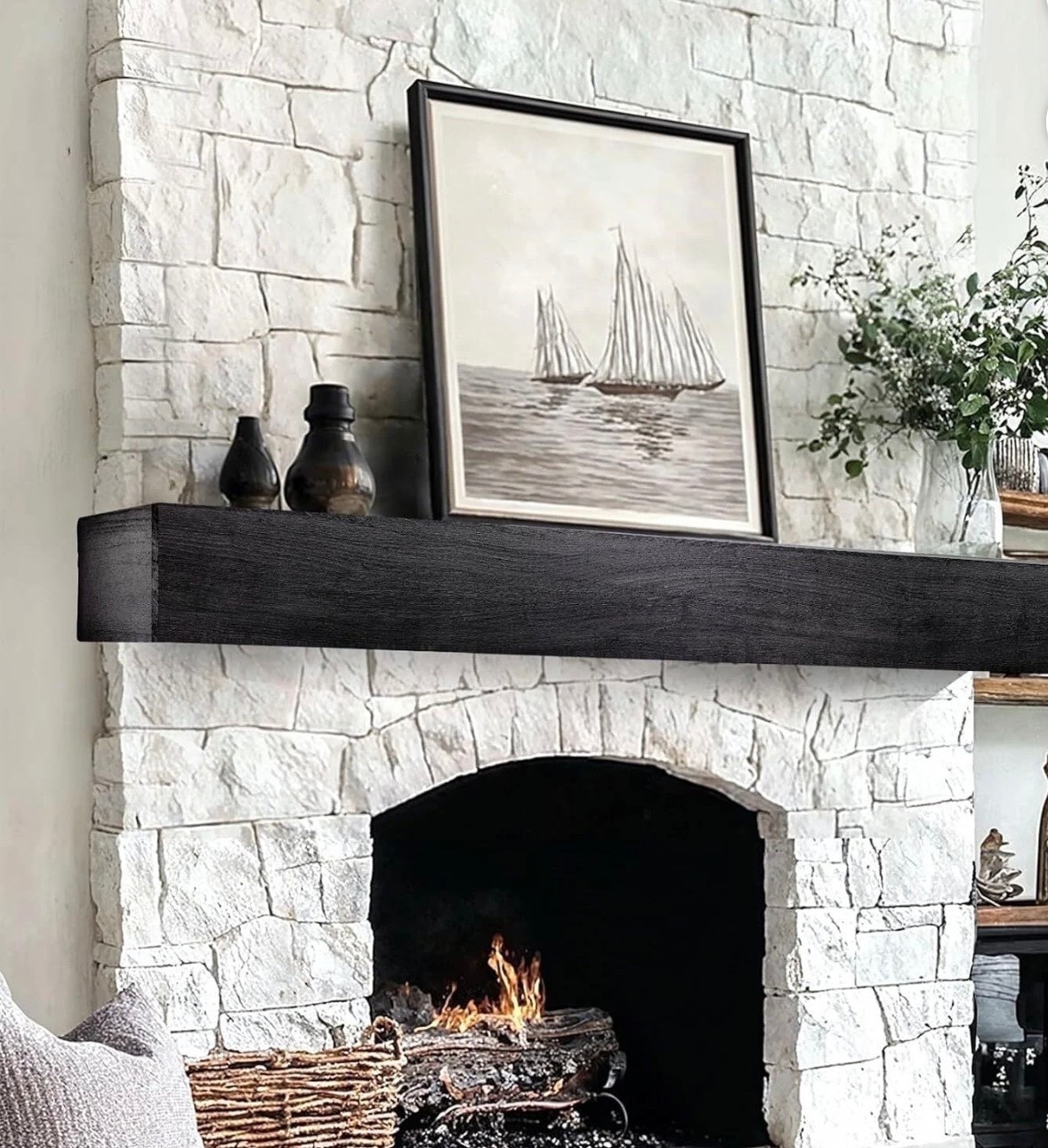 DIY Fireplace Mantel 🖤 
Walmart Finds! 

#LTKHome