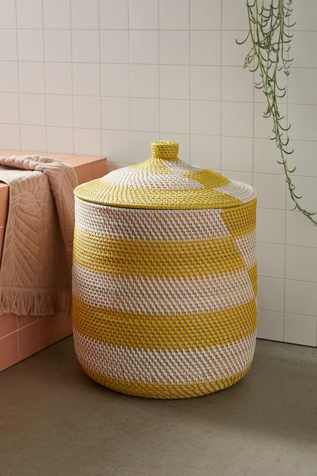 Jade Lidded Hamper | Urban Outfitters (US and RoW)