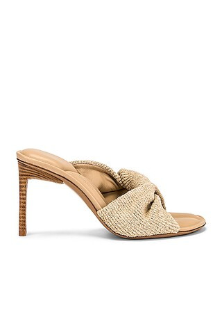 JACQUEMUS Les Mules Bagnu in Beige | FWRD | FWRD 