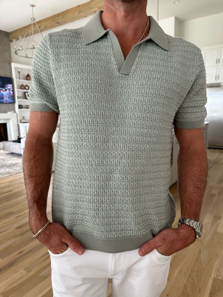 Men’s knit polo size medium 
Code AFBELBEL
Men’s style 

#LTKfindsunder50 #LTKfindsunder100 #LTKmens