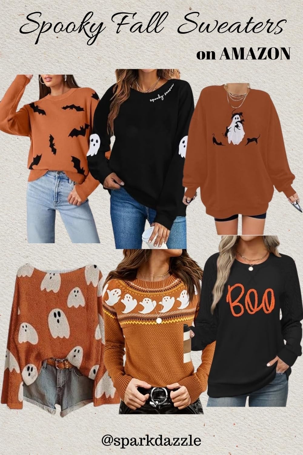 Spooky Halloween Fall Sweaters 

Spooky Fall Sweaters on Amazon 👻🍂
Get cozy & festive this season with the cutest Halloween sweaters! From playful ghost prints to chic bat patterns, these sweaters are perfect for pumpkin patch days, haunted house nights, or just sipping a PSL at home. 🧡🖤

#SpookySeason #AmazonFashion #FallStyle #HalloweenOutfit #SpookySweater #AmazonFinds #FallWardrobe #PumpkinPatchOutfit #CozyFallLooks #LTKSeasonal #LTKFall #LTKHalloween