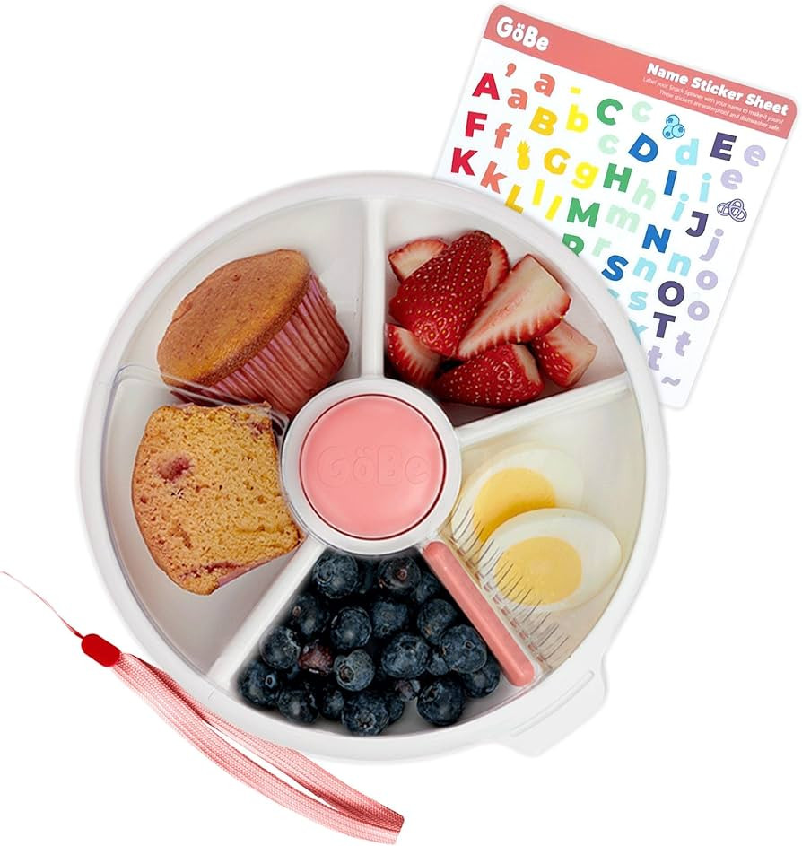 GoBe Kids Large Snack Spinner Slide Bundle with Hand Strap and Sticker Sheet - Reusable Snack Con... | Amazon (US)