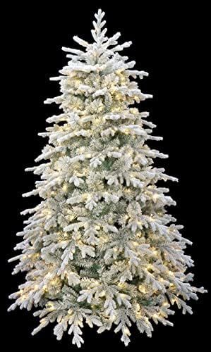 7' Alaska Flocked Spruce Christmas Tree (7ft Pre-lit) | Amazon (CA)