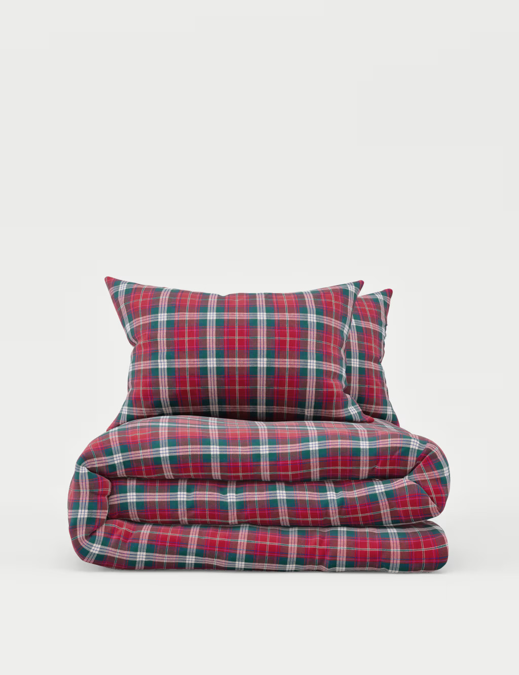 Pure Brushed Cotton Winter Checked Bedding Set | Marks & Spencer (UK)