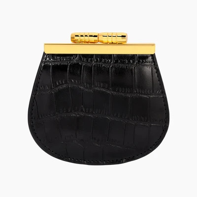 COIN PURSE Black Croc | Heaven Mayhem