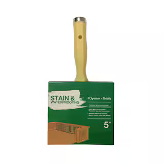 5 in. Block Deck Polyester Blend Flat Stain Brush | The Home Depot