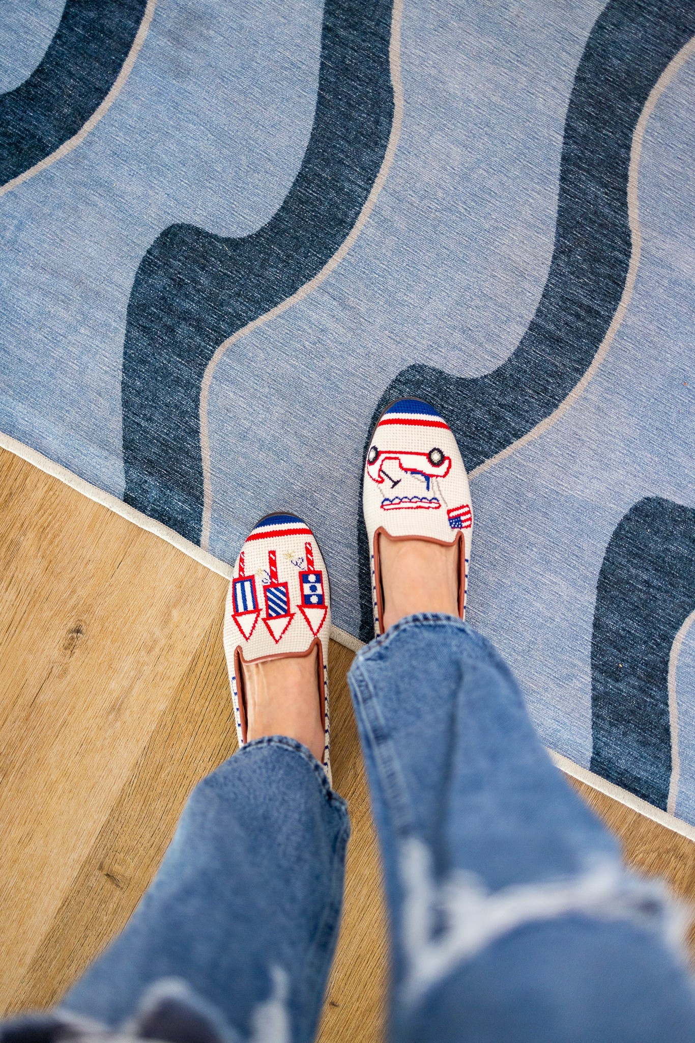 Comment AMERICANA and I’ll send ya the details on another pair of my festive #loafers 🇺🇸 These are perfect for 4th of July! #americanflag 

#LTKSummerEdit #LTKShoeCrush #LTKSeasonal