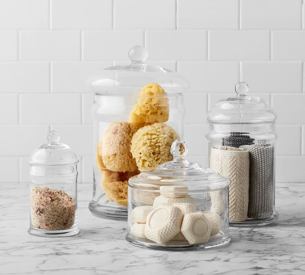 Classic Glass Bathroom Canisters | Pottery Barn (US)