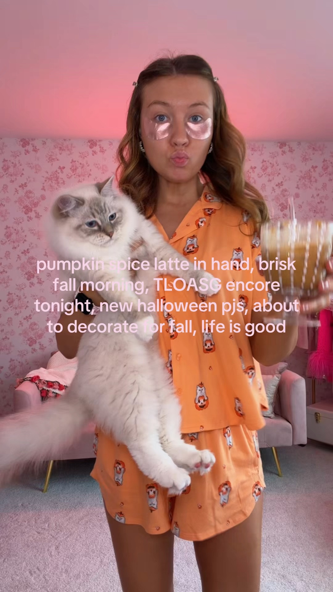 The coziest cat Halloween pajamas from Walmart!