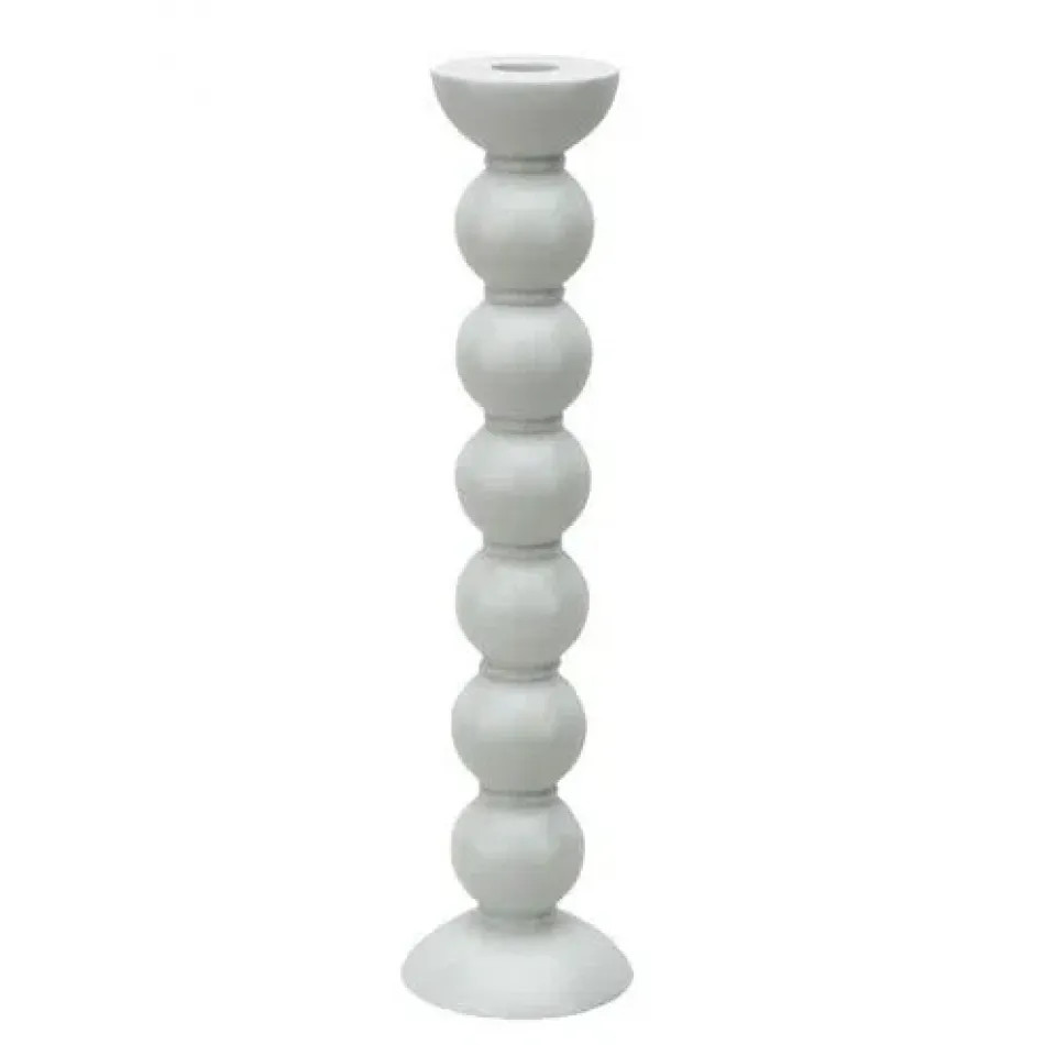 Extra Tall White Bobbin Candlestick - 33Cm | Gracious Style