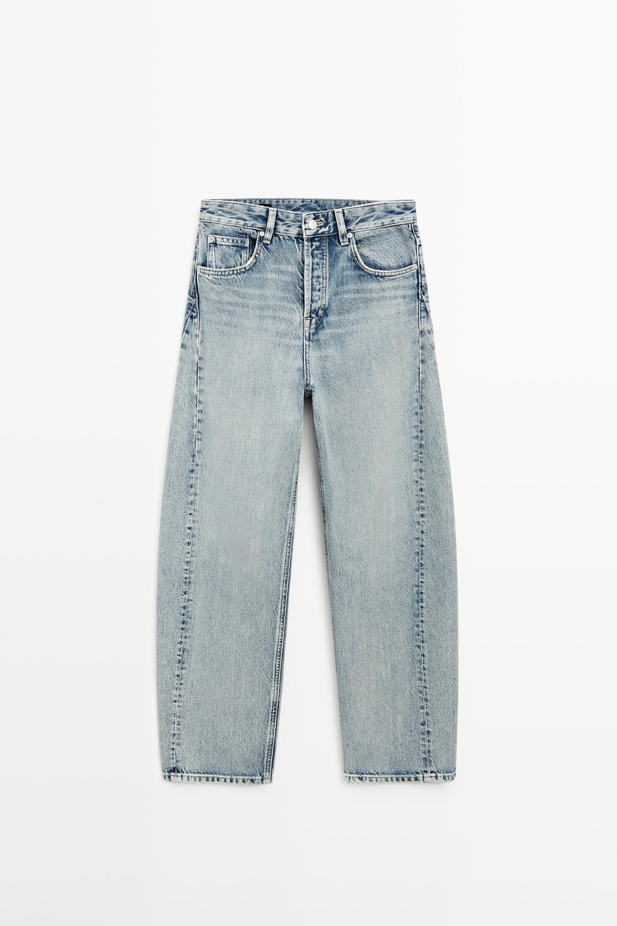 Mid-rise balloon fit jeans | Massimo Dutti UK