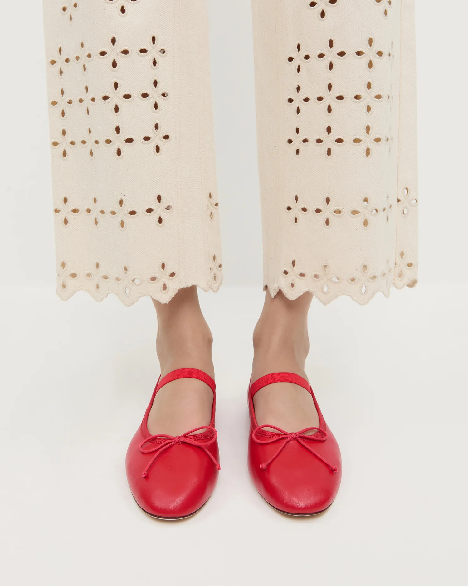 Leonie Red Leather Ballet Flat | Loeffler Randall