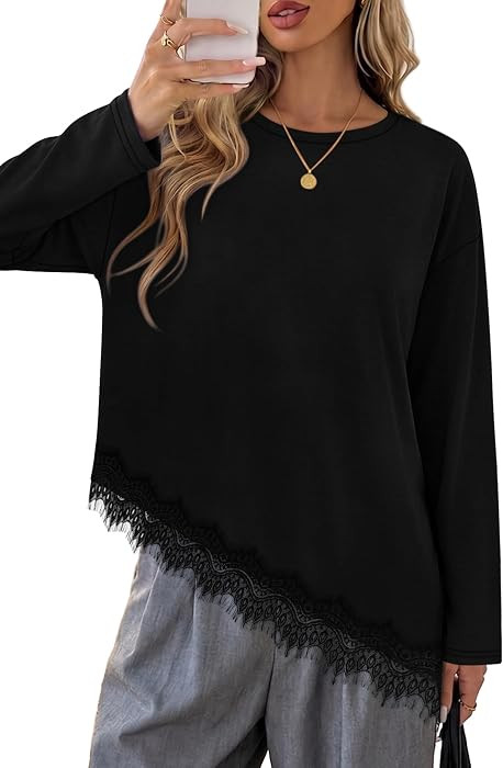 WIHOLL Long Sleeve Shirts for Women Fall Fashion Clothing | Amazon (US)