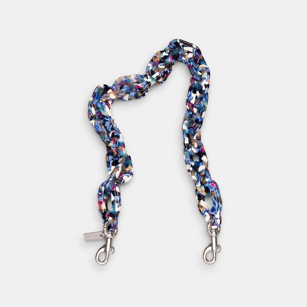 Coach COACHTOPIA Short Chain Strap With Recycled Resin Color: Blue Multi. | eBay US