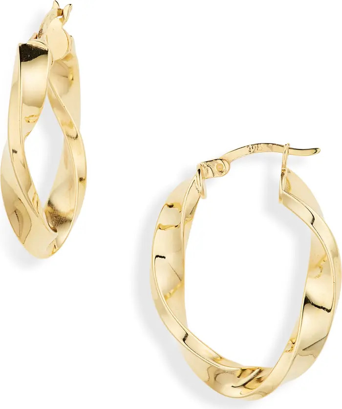 Oval Twist Hoop Earrings | Nordstrom