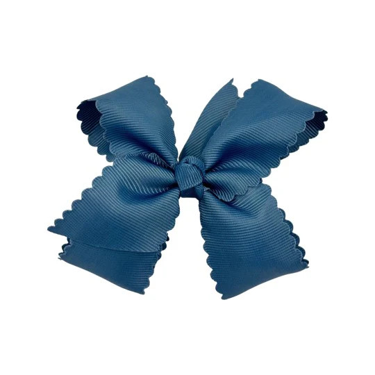 Scalloped Ribbon Bows 4 Inch | Little Lopers