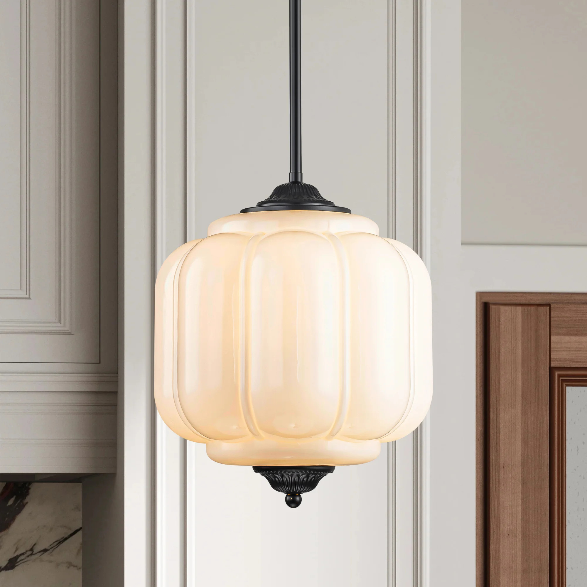 Glint 1-Light  Dimmable Opal Glass Pendant Light for Dining Room | Wayfair North America