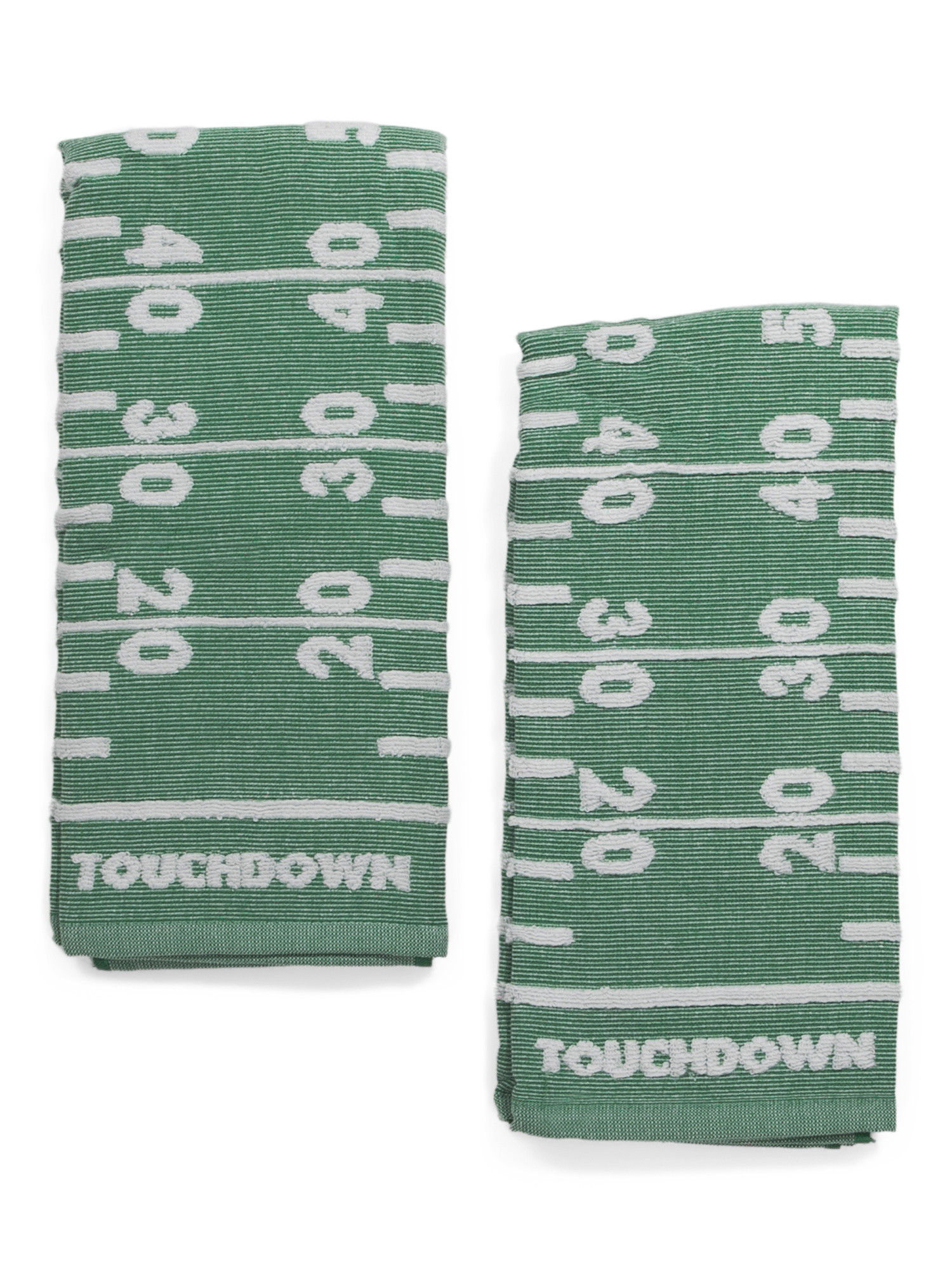 Set Of 2 Touchdown Jacquard Kitchen Towels | TJ Maxx