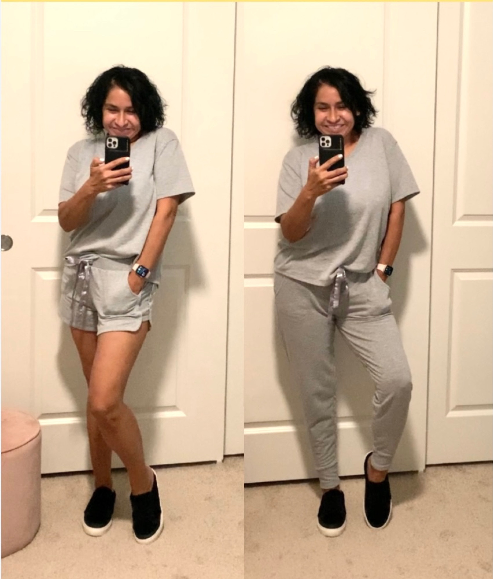 #loungeset #pajamaset #lounge #pajama #weekend #comfy #versatileset #graylounge #joggers #sliponsneakers #drscholls #furrymules #furryslipons #comfyshoes #houseshoes #momstyle #homeoutfit #workfromhomeoutfit 

#LTKstyletip #LTKshoecrush #LTKcurves