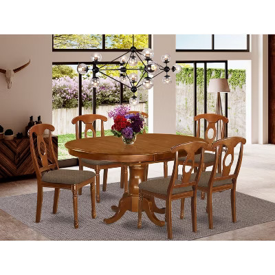 Portna Oval Dining Table With Leaf And Chairs Formal Style Dining Set | Target